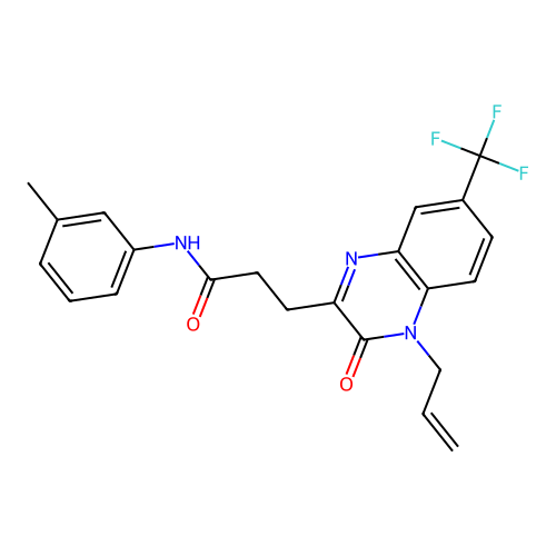3-(4-allyl-3-oxo-7-(trifluoromethyl)-3,4-dihydroquinoxalin-2-yl)-N-(m-tolyl)propanamide structure
