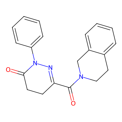 6-(3,4-dihydroisoquinolin-2(1H)-ylcarbonyl)-2-phenyl-4,5-dihydropyridazin-3(2H)-one structure