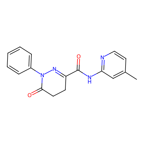 N-(4-methylpyridin-2-yl)-6-oxo-1-phenyl-1,4,5,6-tetrahydropyridazine-3-carboxamide structure