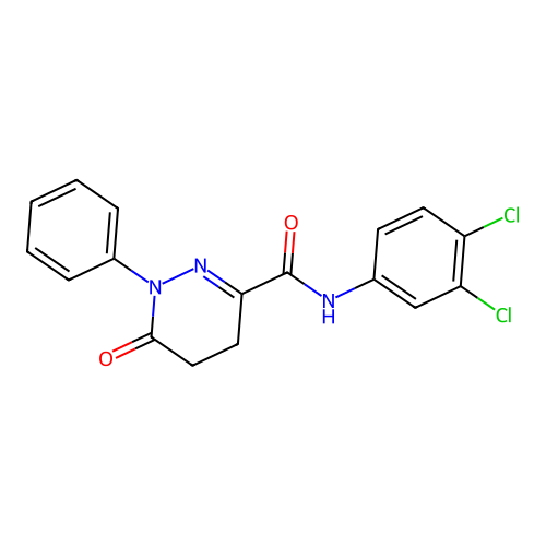 N-(3,4-dichlorophenyl)-6-oxo-1-phenyl-1,4,5,6-tetrahydropyridazine-3-carboxamide structure