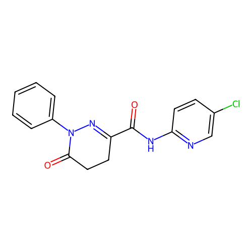 N-(5-chloropyridin-2-yl)-6-oxo-1-phenyl-1,4,5,6-tetrahydropyridazine-3-carboxamide structure