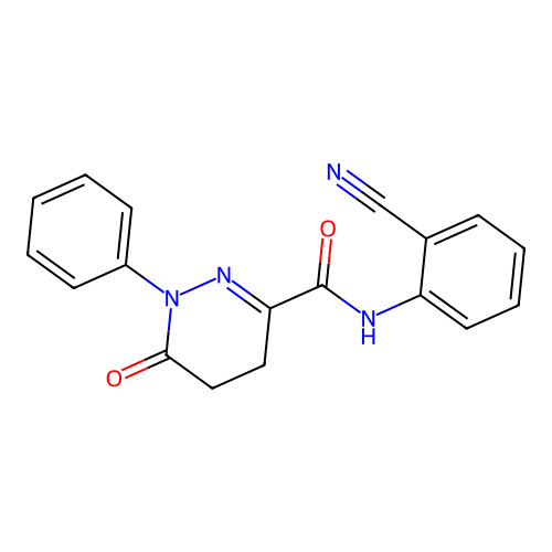 N-(2-cyanophenyl)-6-oxo-1-phenyl-1,4,5,6-tetrahydropyridazine-3-carboxamide structure