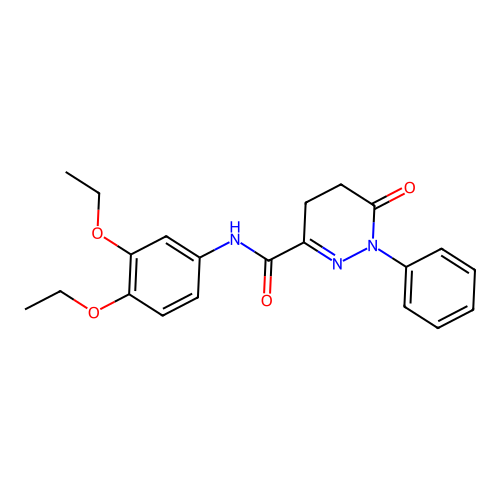 N-(3,4-diethoxyphenyl)-6-oxo-1-phenyl-4,5-dihydropyridazine-3-carboxamide structure