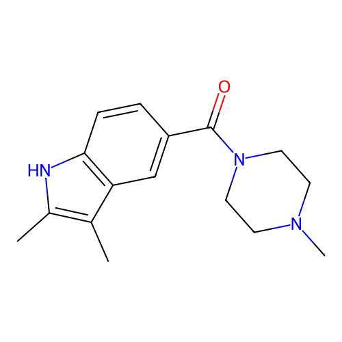 (2,3-dimethyl-1H-indol-5-yl)(4-methylpiperazin-1-yl)methanone structure