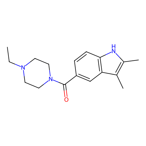 (2,3-dimethyl-1H-indol-5-yl)(4-ethylpiperazin-1-yl)methanone structure