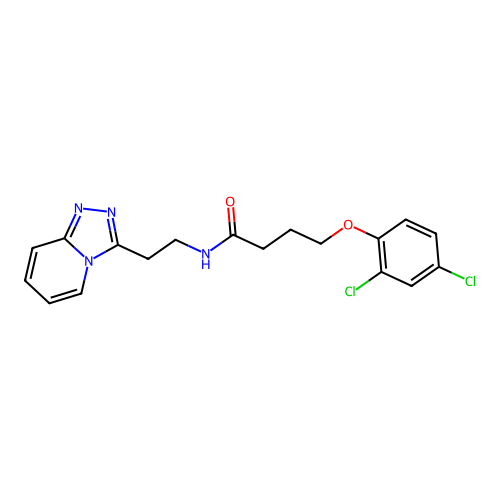 4-(2,4-dichlorophenoxy)-N-[2-([1,2,4]triazolo[4,3-a]pyridin-3-yl)ethyl]butanamide structure