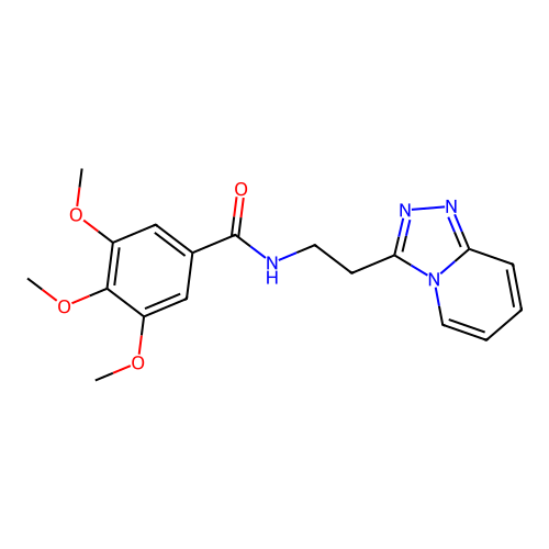 3,4,5-trimethoxy-N-[2-([1,2,4]triazolo[4,3-a]pyridin-3-yl)ethyl]benzamide structure