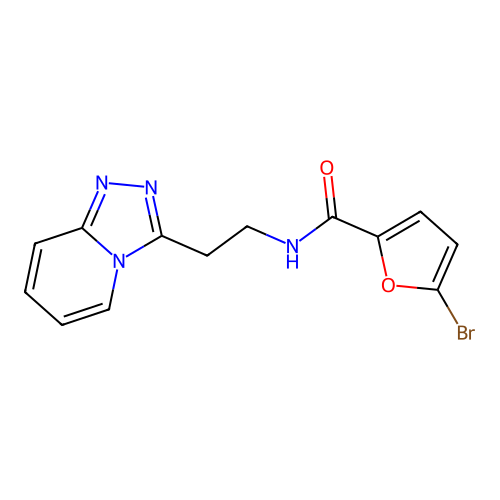 5-bromo-N-[2-([1,2,4]triazolo[4,3-a]pyridin-3-yl)ethyl]furan-2-carboxamide structure