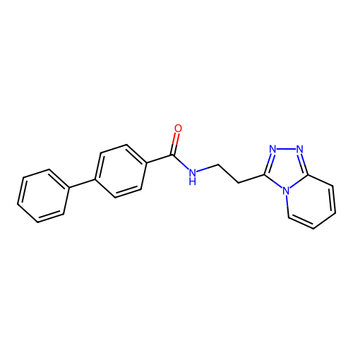 N-[2-([1,2,4]triazolo[4,3-a]pyridin-3-yl)ethyl]biphenyl-4-carboxamide structure
