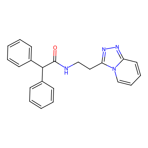 2,2-diphenyl-N-[2-([1,2,4]triazolo[4,3-a]pyridin-3-yl)ethyl]acetamide structure