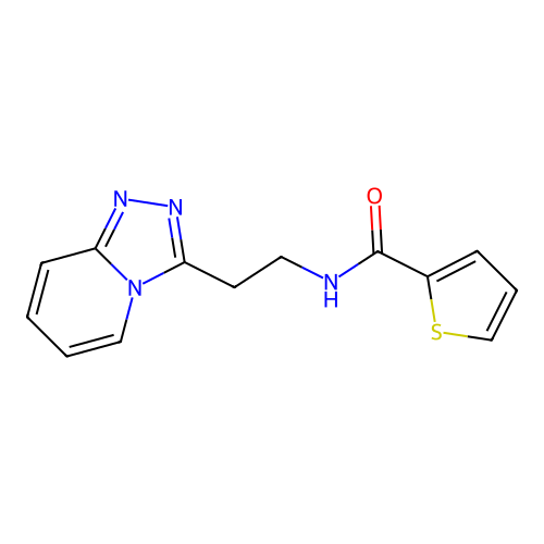 N-[2-([1,2,4]triazolo[4,3-a]pyridin-3-yl)ethyl]thiophene-2-carboxamide structure