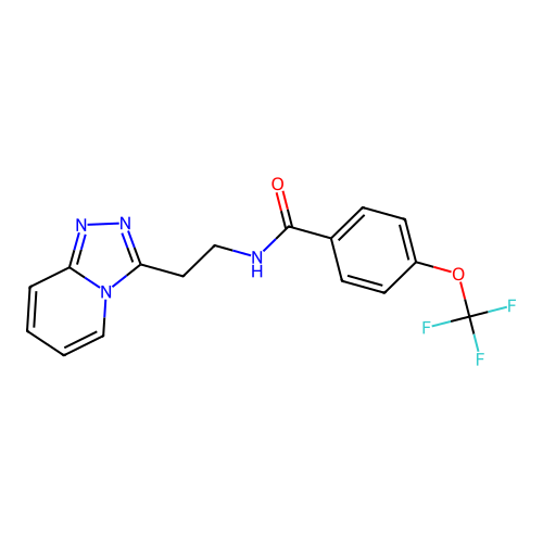 N-[2-([1,2,4]triazolo[4,3-a]pyridin-3-yl)ethyl]-4-(trifluoromethoxy)benzamide structure