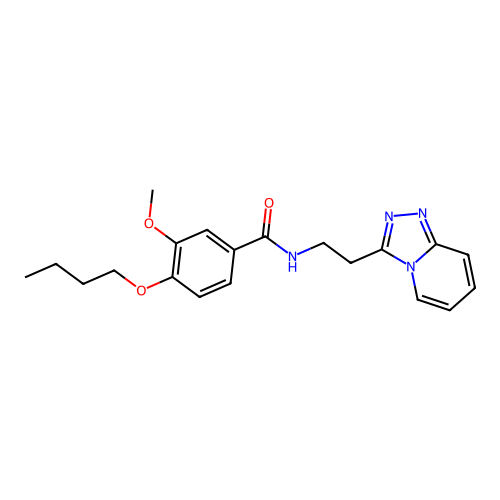 4-butoxy-3-methoxy-N-[2-([1,2,4]triazolo[4,3-a]pyridin-3-yl)ethyl]benzamide structure