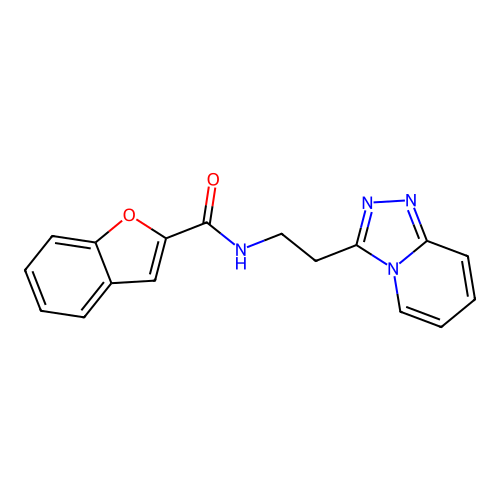 N-[2-([1,2,4]triazolo[4,3-a]pyridin-3-yl)ethyl]-1-benzofuran-2-carboxamide structure