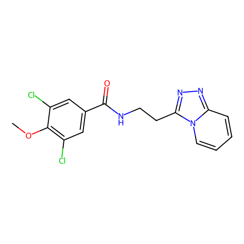 3,5-dichloro-4-methoxy-N-[2-([1,2,4]triazolo[4,3-a]pyridin-3-yl)ethyl]benzamide structure