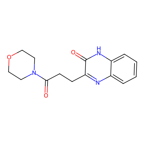 3-(3-morpholino-3-oxopropyl)quinoxalin-2(1H)-one structure