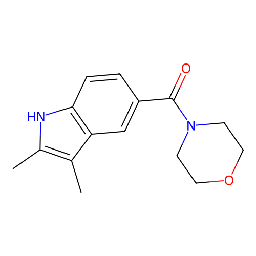 (2,3-dimethyl-1H-indol-5-yl)(morpholino)methanone structure