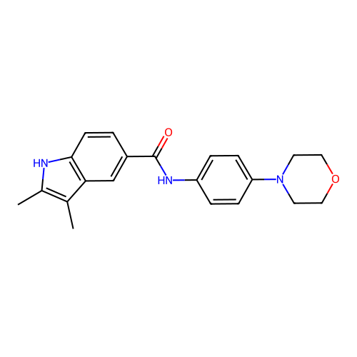 2,3-dimethyl-N-[4-(morpholin-4-yl)phenyl]-1H-indole-5-carboxamide structure