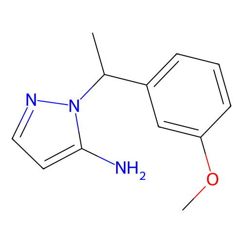 2-[1-(3-Methoxy-phenyl)-ethyl]-2H-pyrazol-3-ylamine structure