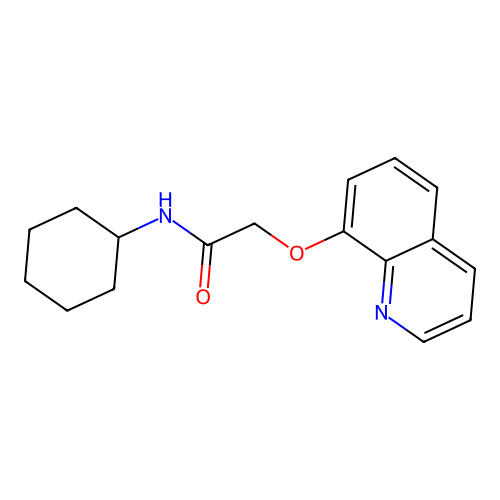 Acetamide, N-cyclohexyl-2-(8-quinolinyloxy)- structure