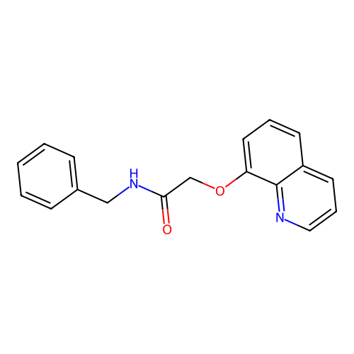 Acetamide, N-(phenylmethyl)-2-(8-quinolinyloxy)- structure