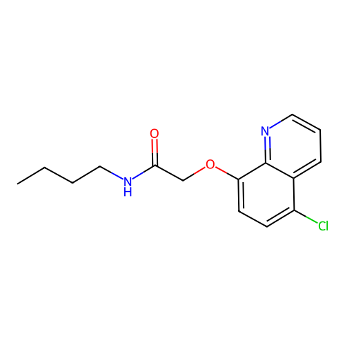 Acetamide, N-butyl-2-[(5-chloro-8-quinolinyl)oxy]- structure