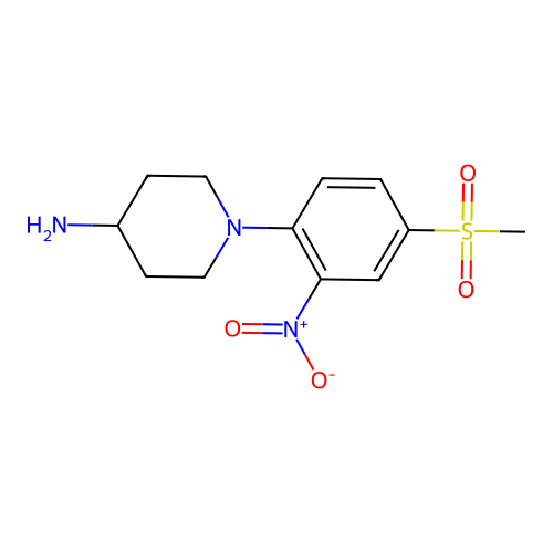 N-[4-(Methylsulfonyl)-2-nitrophenyl]-piperidin-4-amine structure