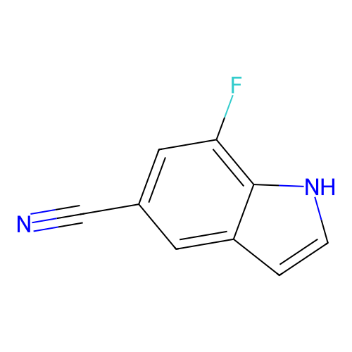 7-fluoro-1H-indole-5-carbonitrile structure