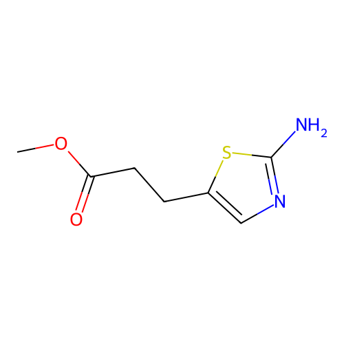 Methyl 3-(2-amino-1,3-thiazol-5-yl)propanoate structure