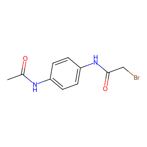 N-(4-acetamidophenyl)-2-bromoacetamide structure