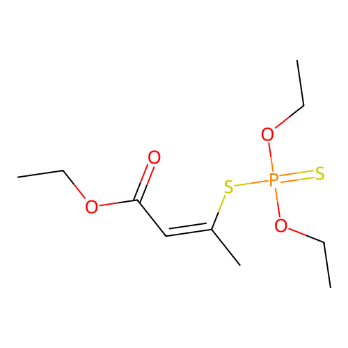 Ethyl 3-diethoxyphosphinothioylsulfanylbut-2-enoate structure