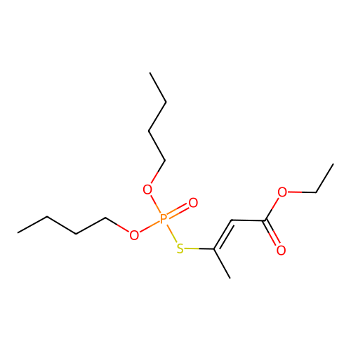 Ethyl 3-[(dibutoxyphosphoryl)sulfanyl]but-2-enoate structure