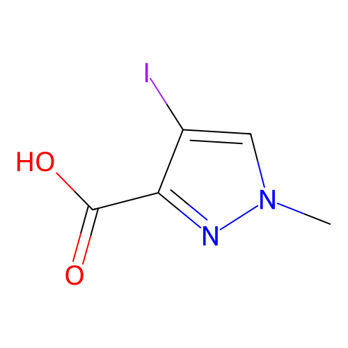 4-碘-1-甲基-1H-吡唑-3-甲酸 structure