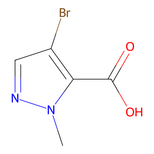 4-Bromo-1-methyl-1H-pyrazole-5-carboxylic acid structure