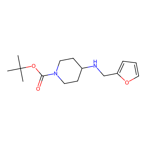 Tert-butyl 4-((furan-2-ylmethyl)amino)piperidine-1-carboxylate structure
