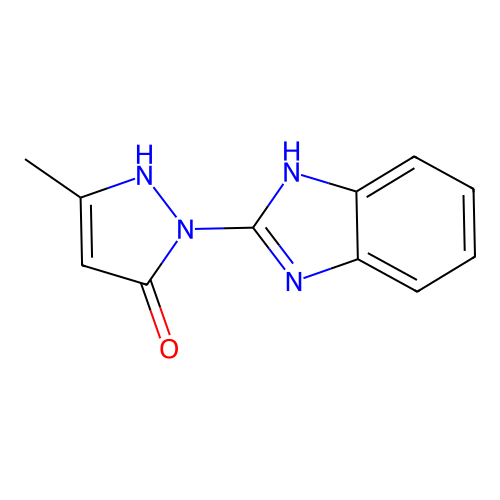 1-(1H-benzimidazol-2-yl)-3-methyl-1H-pyrazol-5-ol structure