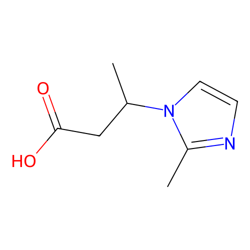 3-(2-methyl-1H-imidazol-1-yl)butanoic acid structure