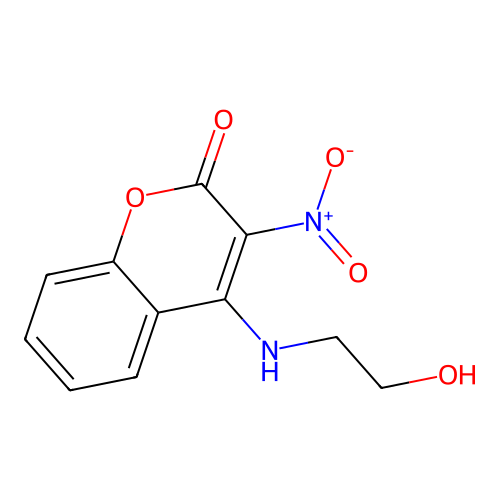 4-(2-Hydroxyethylamino)-3-nitrocoumarin structure