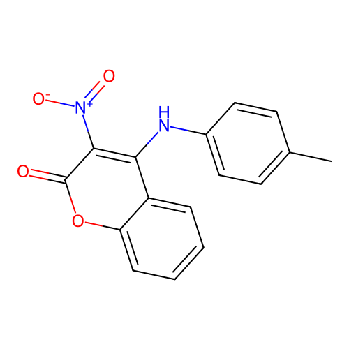 3-nitro-4-p-tolylaminocoumarin structure