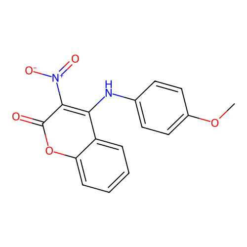(4E)-4-[(4-methoxyphenyl)imino]-3-nitro-4H-chromen-2-ol structure