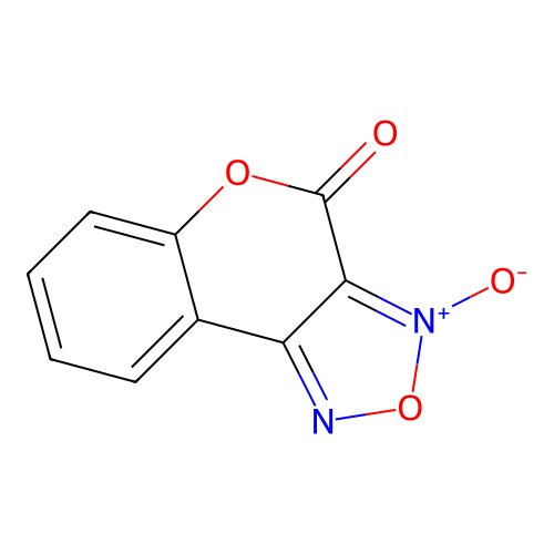4H-[1]Benzopyrano[3,4-c][1,2,5]oxadiazol-4-one, 3-oxide structure