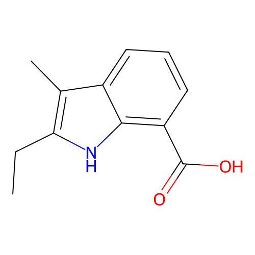 2-Ethyl-3-methyl-1H-indole-7-carboxylic acid structure