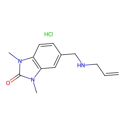 5-Allylaminomethyl-1,3-dimethyl-1,3-dihydro-benzoimidazol-2-one hydrochloride structure