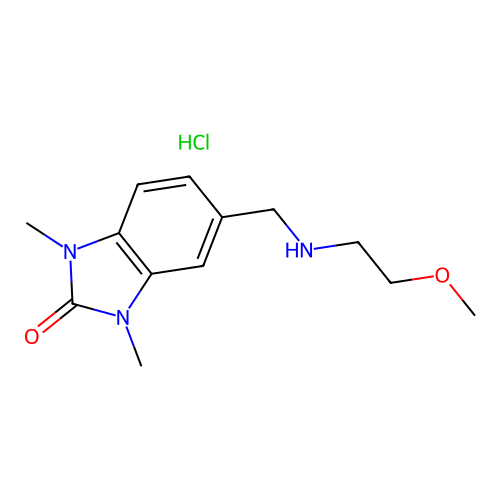 5-[(2-METHOXY-ETHYLAMINO)-METHYL]-1,3-DIMETHYL-1,3-DIHYDRO-BENZOIMIDAZOL-2-ONE HYDROCHLORIDE structure