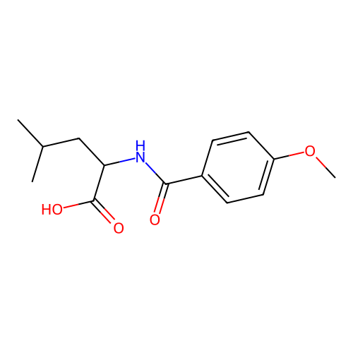 2-(4-Methoxy-benzoylamino)-4-methyl-pentanoic acid structure