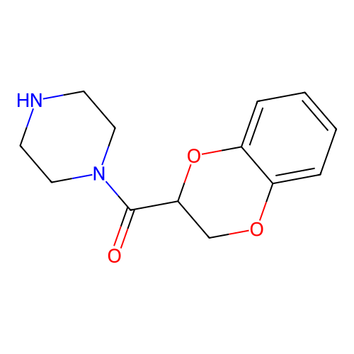 N-1,4-Benzodioxane-2-carbonyl piperazine structure