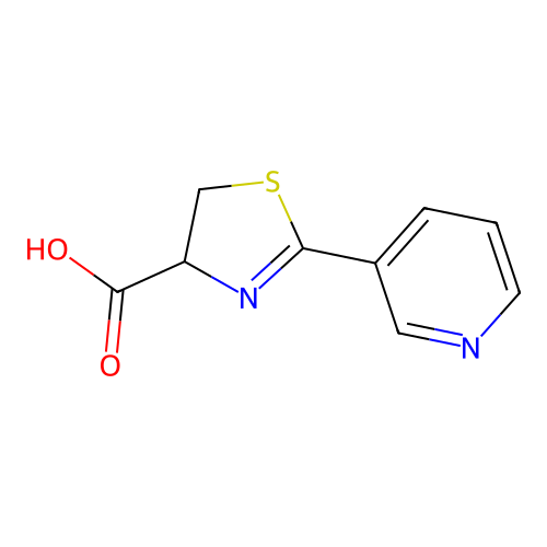 2-(Pyridin-3-yl)-4,5-dihydrothiazole-4-carboxylic acid structure