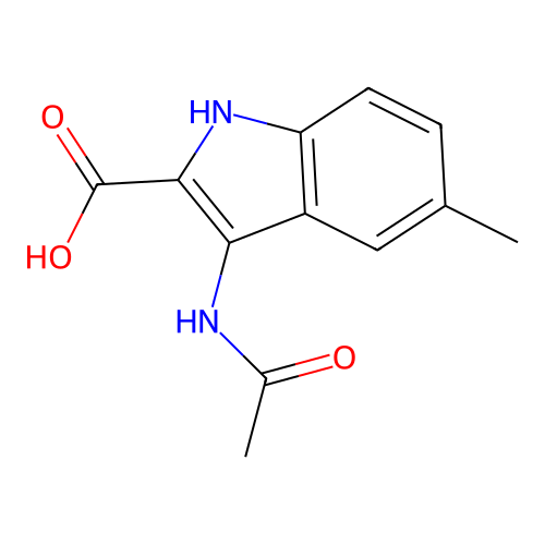 3-Acetylamino-5-methyl-1H-indole-2-carboxylic acid structure