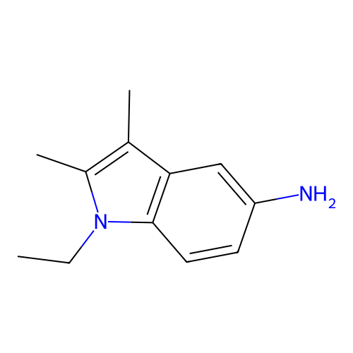 1-ethyl-2,3-dimethyl-1H-indol-5-amine structure