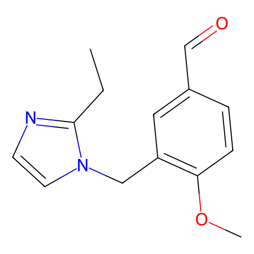 3-(2-Ethyl-imidazol-1-ylmethyl)-4-methoxy-benzaldehyde structure